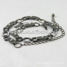 Lady's Leather Belt Chain Waist Leather Belt
